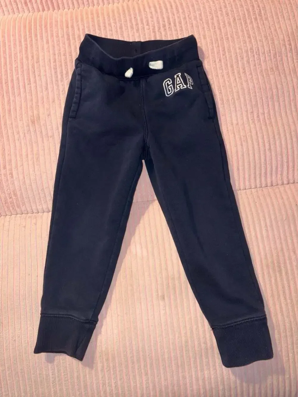 Gap Kids Logo Fleece Pull-On Jogger Sweatpants Navy Blue Size XS